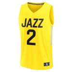 youth utah jazz collin sexton fanatics yellow fast break player jersey – icon edition – Genuine NBA Hats & Jerseys for Fans