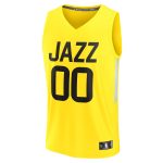 youth utah jazz fanatics yellow fast break replica custom jersey – icon edition – Genuine NBA Hats & Jerseys for Fans