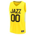 youth utah jazz jordan clarkson fanatics yellow fast break player jersey – icon edition – Genuine NBA Hats & Jerseys for Fans