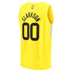 youth utah jazz jordan clarkson fanatics yellow fast break player jersey – icon edition – Genuine NBA Hats & Jerseys for Fans