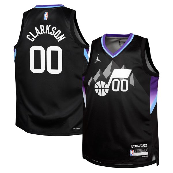 youth utah jazz jordan clarkson jordan brand black swingman jersey – statement edition 201915089 – Genuine NBA Hats & Jerseys for Fans