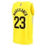 youth utah jazz lauri markkanen fanatics yellow fast break player jersey – icon edition – Genuine NBA Hats & Jerseys for Fans