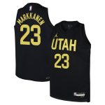 youth utah jazz lauri markkanen jordan brand black swingman jersey – statement edition – Genuine NBA Hats & Jerseys for Fans