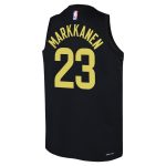 youth utah jazz lauri markkanen jordan brand black swingman jersey – statement edition – Genuine NBA Hats & Jerseys for Fans