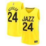 youth utah jazz walker kessler fanatics yellow fast break player jersey – icon edition – Genuine NBA Hats & Jerseys for Fans