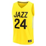youth utah jazz walker kessler fanatics yellow fast break player jersey – icon edition – Genuine NBA Hats & Jerseys for Fans