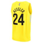 youth utah jazz walker kessler fanatics yellow fast break player jersey – icon edition – Genuine NBA Hats & Jerseys for Fans